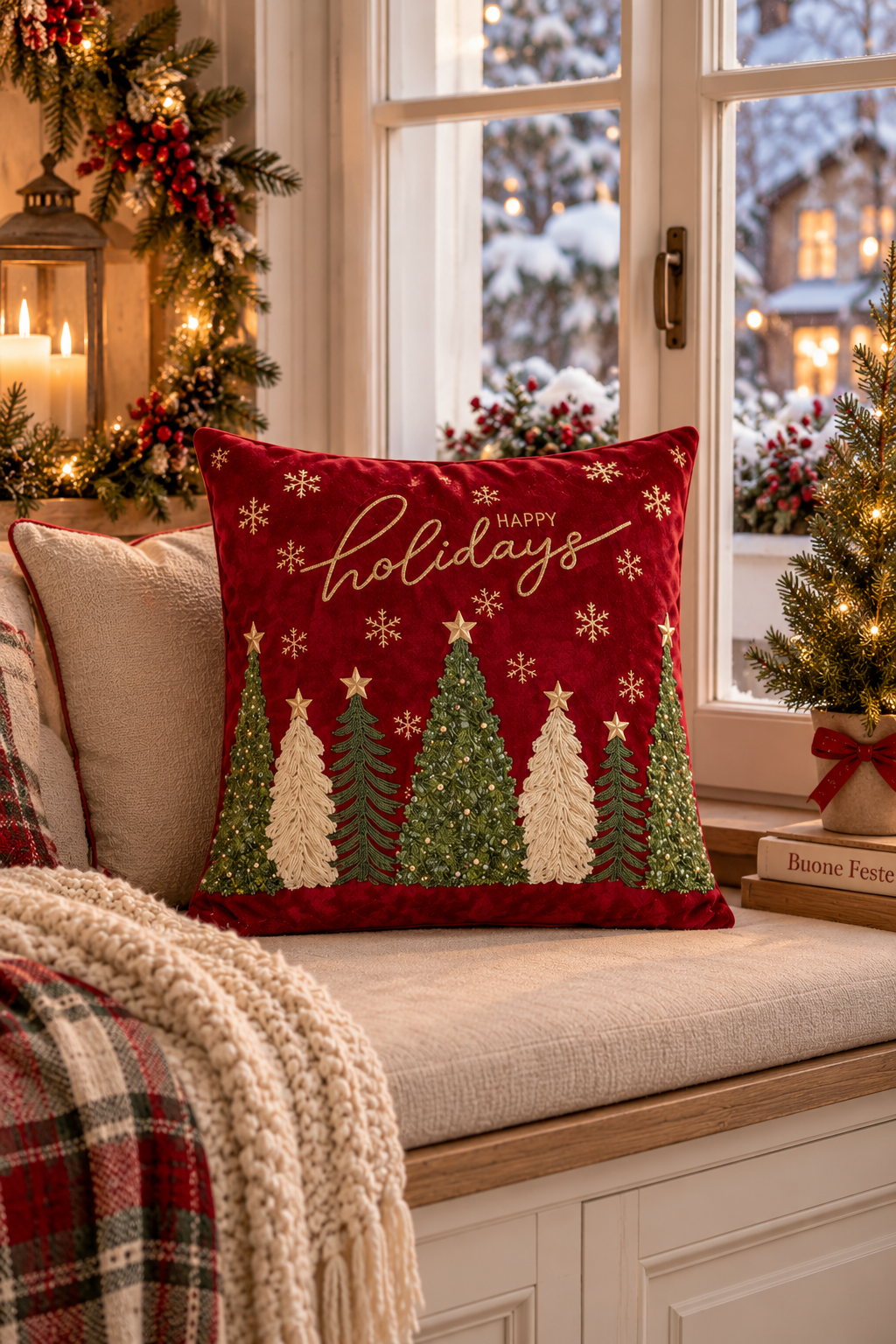 Cuscino Happy Holidays