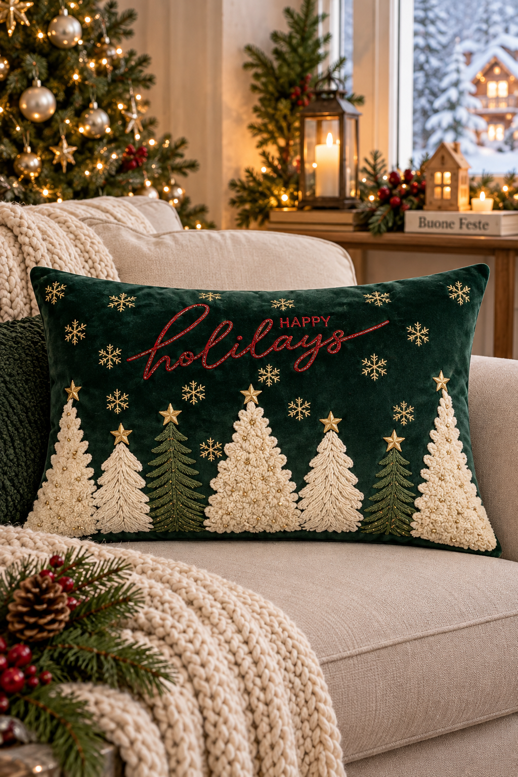 Cuscino Happy Holidays