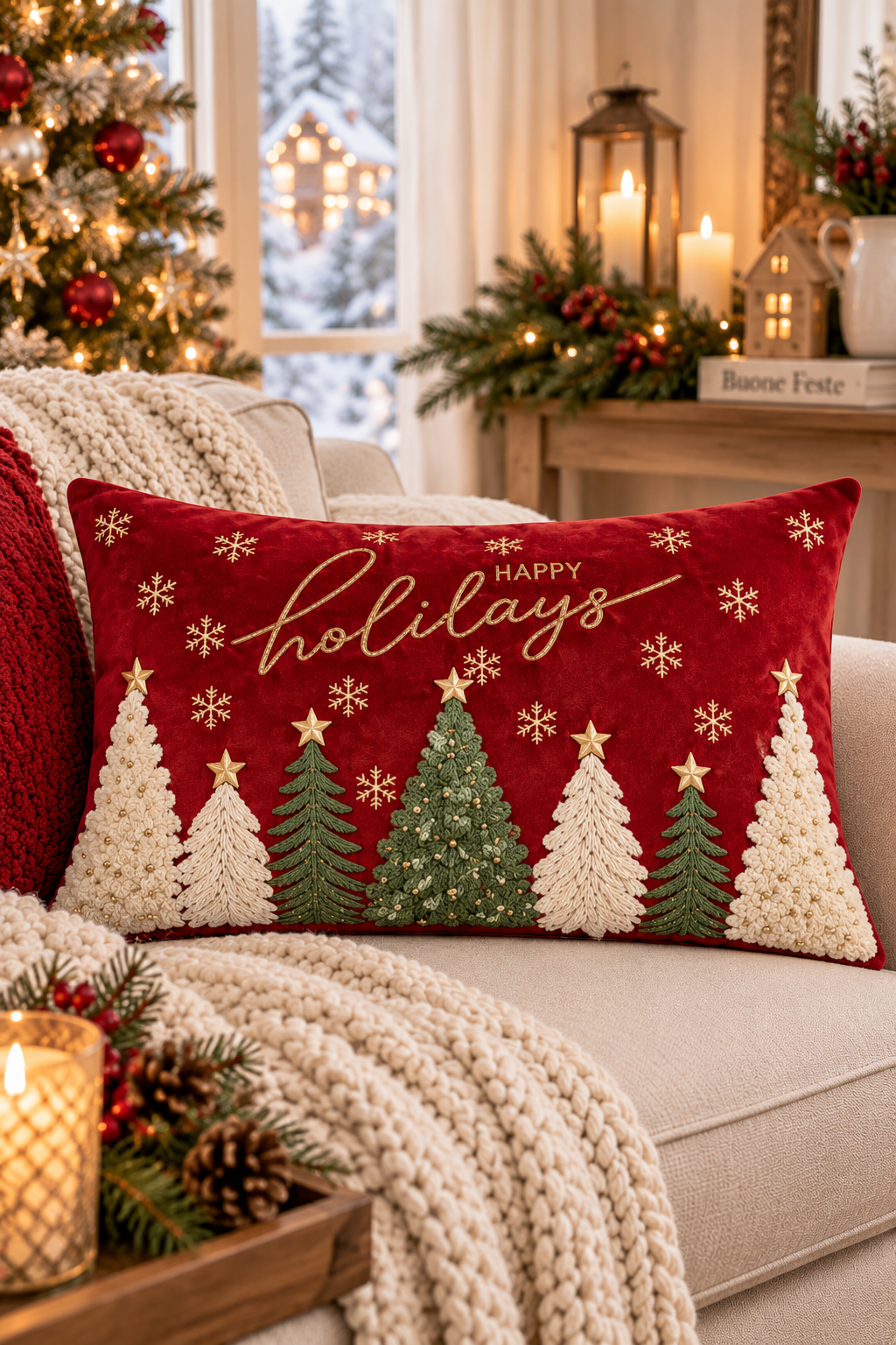 Cuscino Happy Holidays