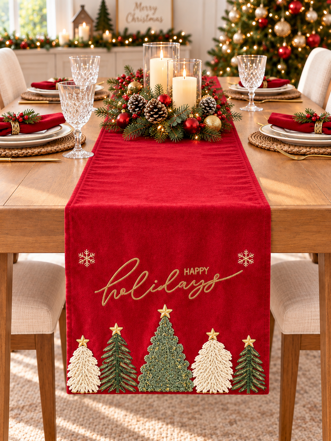 Runner ricamato “Chalet”