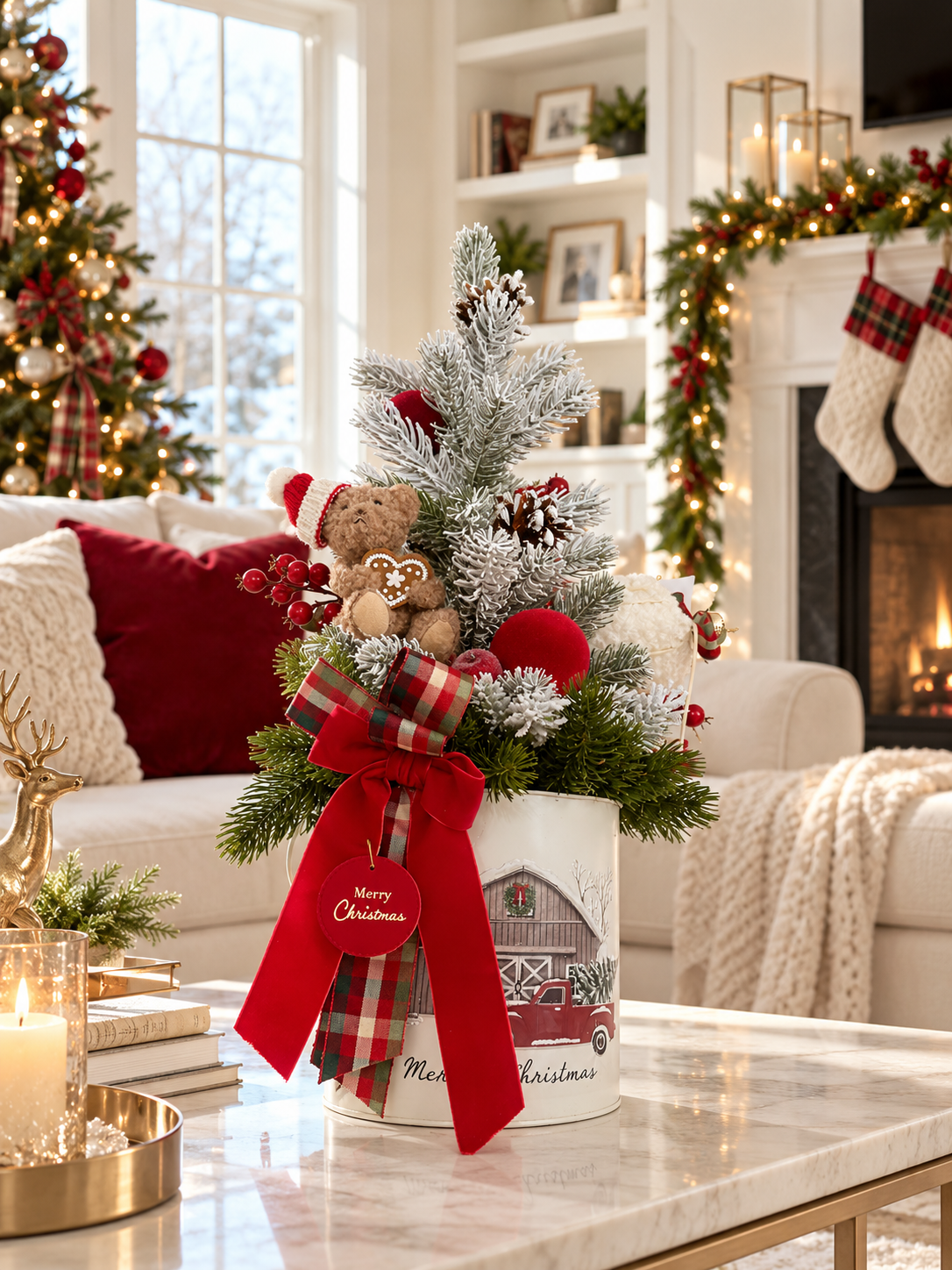 Centrotavola Natalizio Santa Claus – Christmas Farmhouse GRANDE